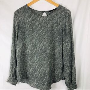 Rose & Olive black and white dress shirt M